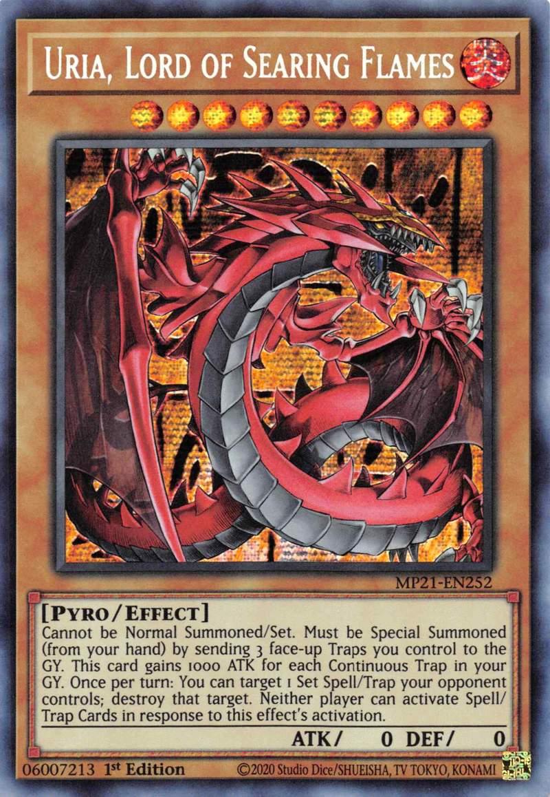 Uria, Lord of Searing Flames [MP21-EN252] Prismatic Secret Rare - Josh's Cards