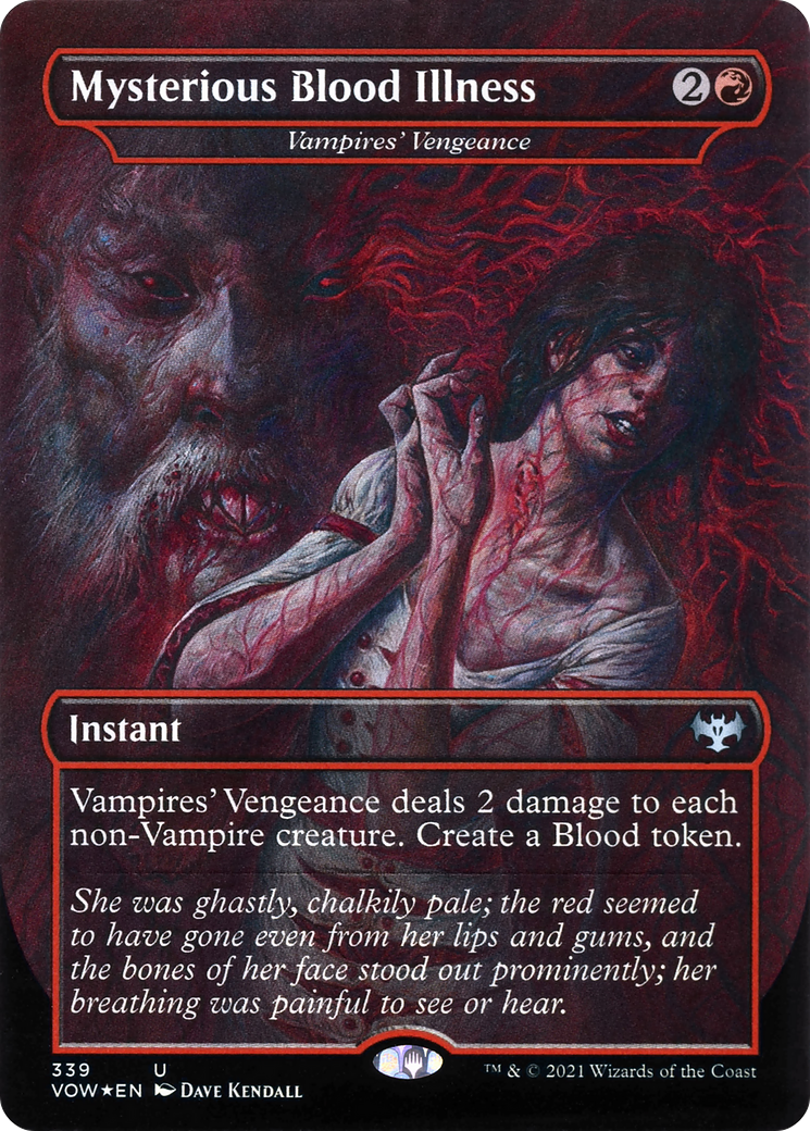Vampires' Vengeance (VOW-339) - Innistrad: Crimson Vow / Mysterious Blood Illness (Borderless)