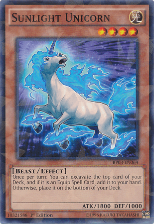 Sunlight Unicorn [BP03-EN064] Shatterfoil Rare - Josh's Cards
