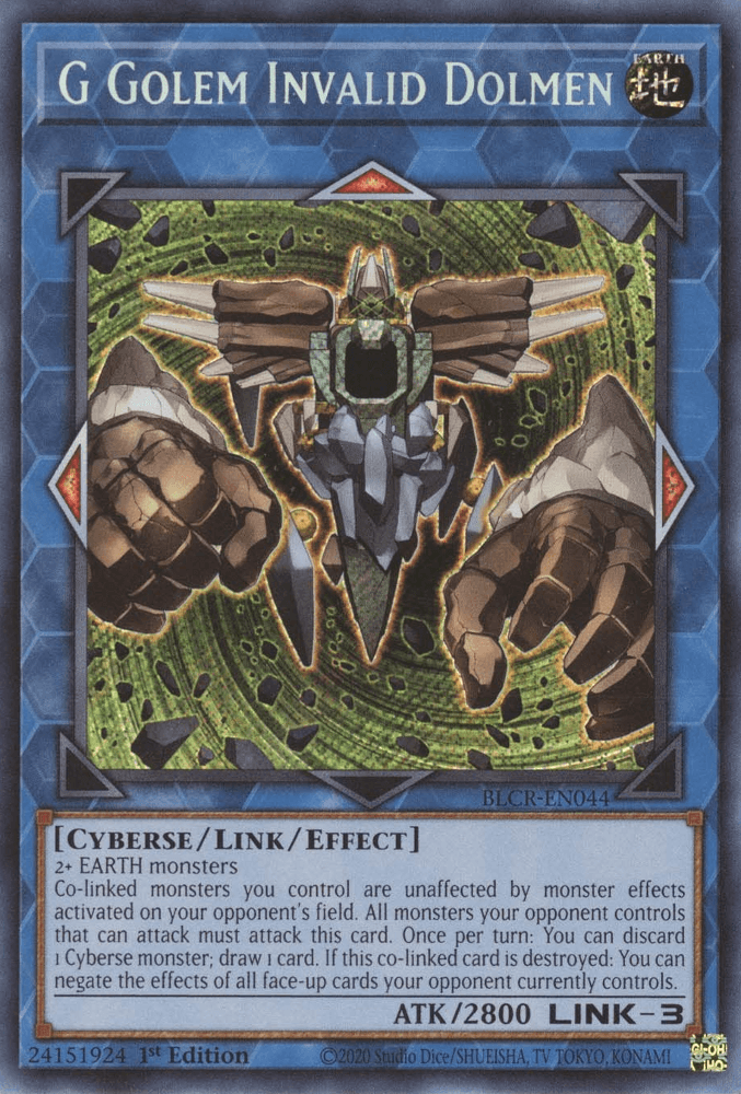 G Golem Invalid Dolmen [BLCR-EN044] Secret Rare - Josh's Cards