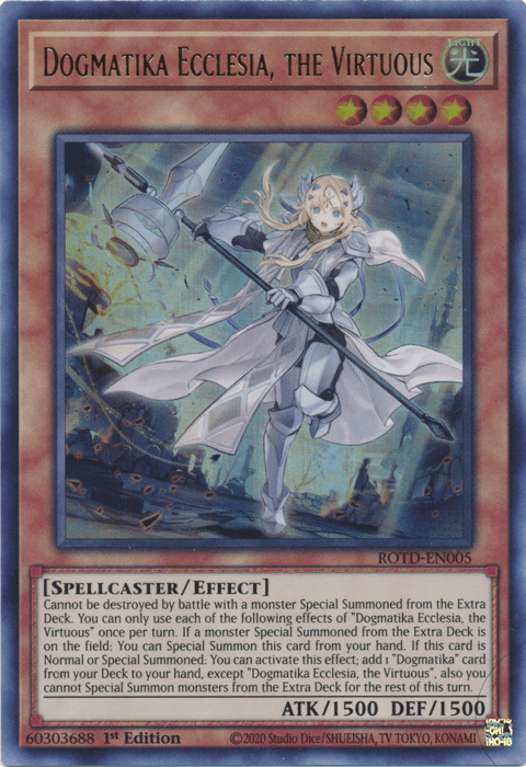 Dogmatika Ecclesia, the Virtuous [ROTD-EN005] Ultra Rare - Josh's Cards