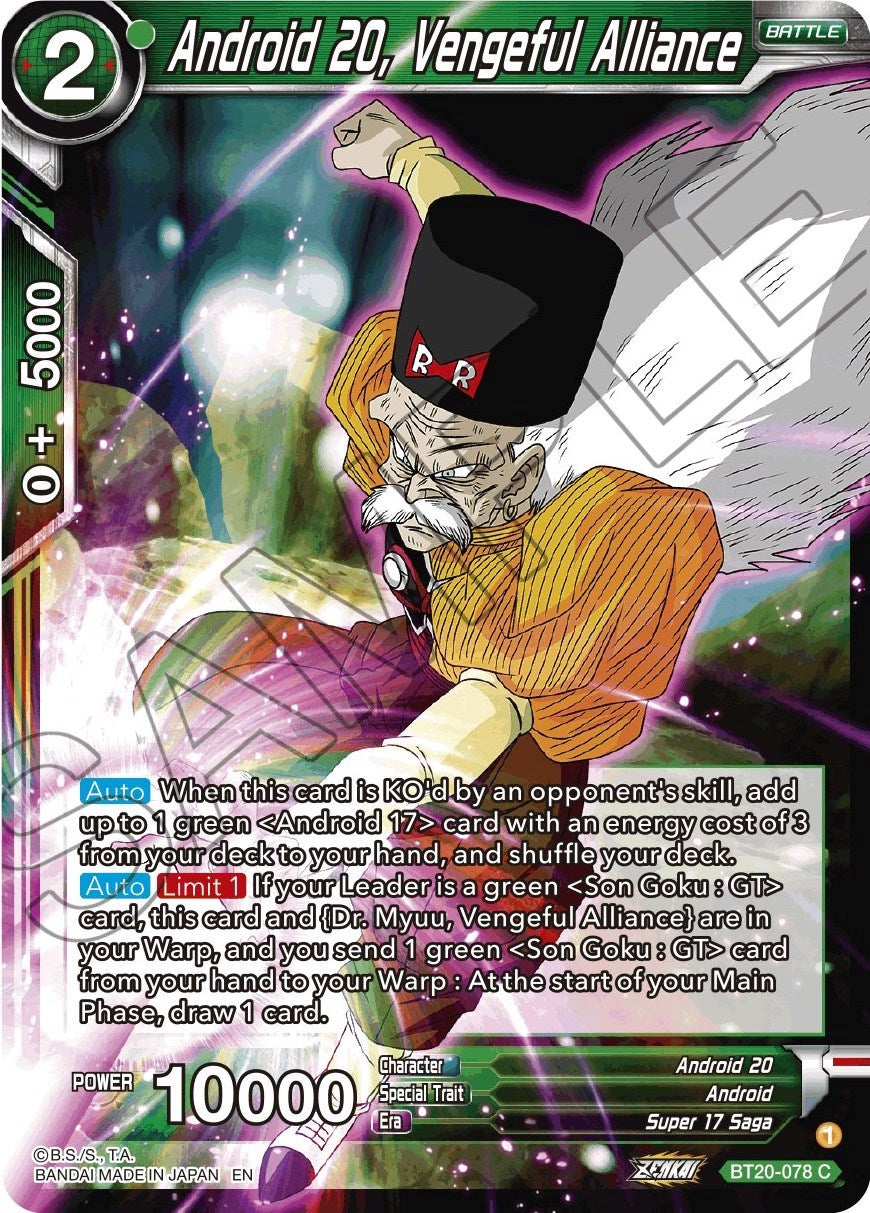 Android 20, Vengeful Alliance (BT20-078) [Power Absorbed] Parallel Foil