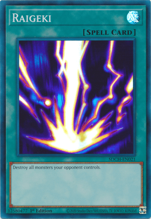 Raigeki [SDCH-EN021] Super Rare - Josh's Cards