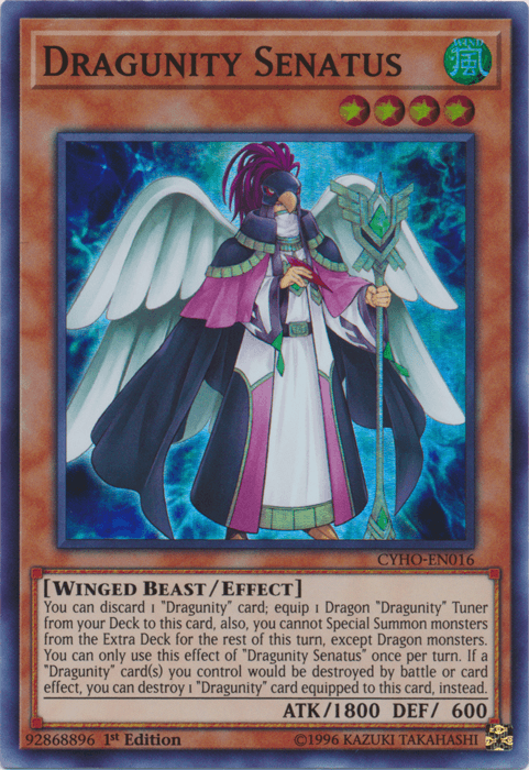 Dragunity Senatus [CYHO-EN016] Super Rare - Josh's Cards