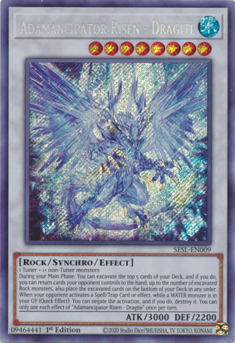 Adamancipator Risen - Dragite [SESL-EN009] Secret Rare - Josh's Cards