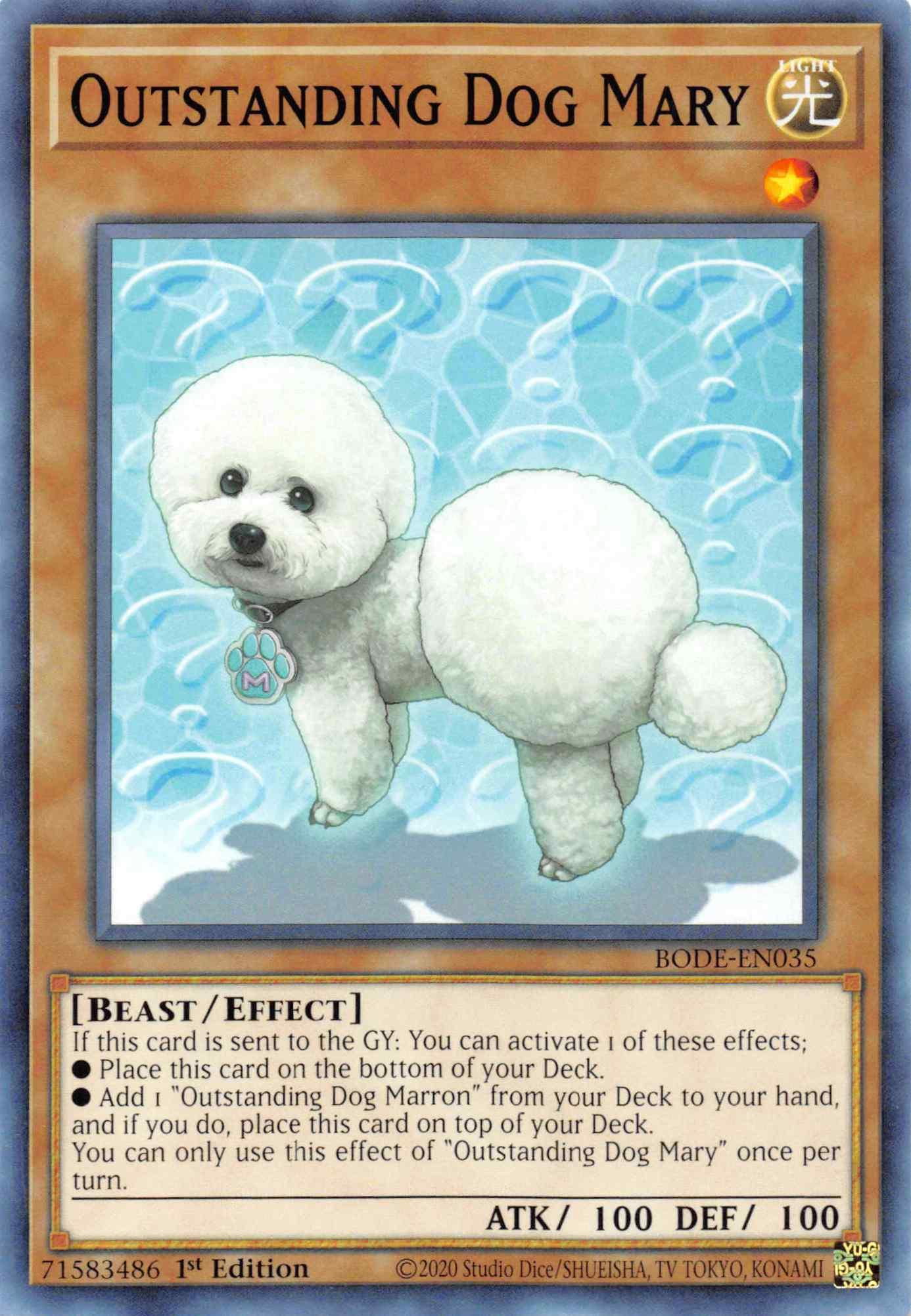 Outstanding Dog Mary [BODE-EN035] Common - Josh's Cards