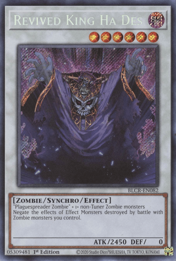 Revived King Ha Des [BLCR-EN082] Secret Rare - Josh's Cards