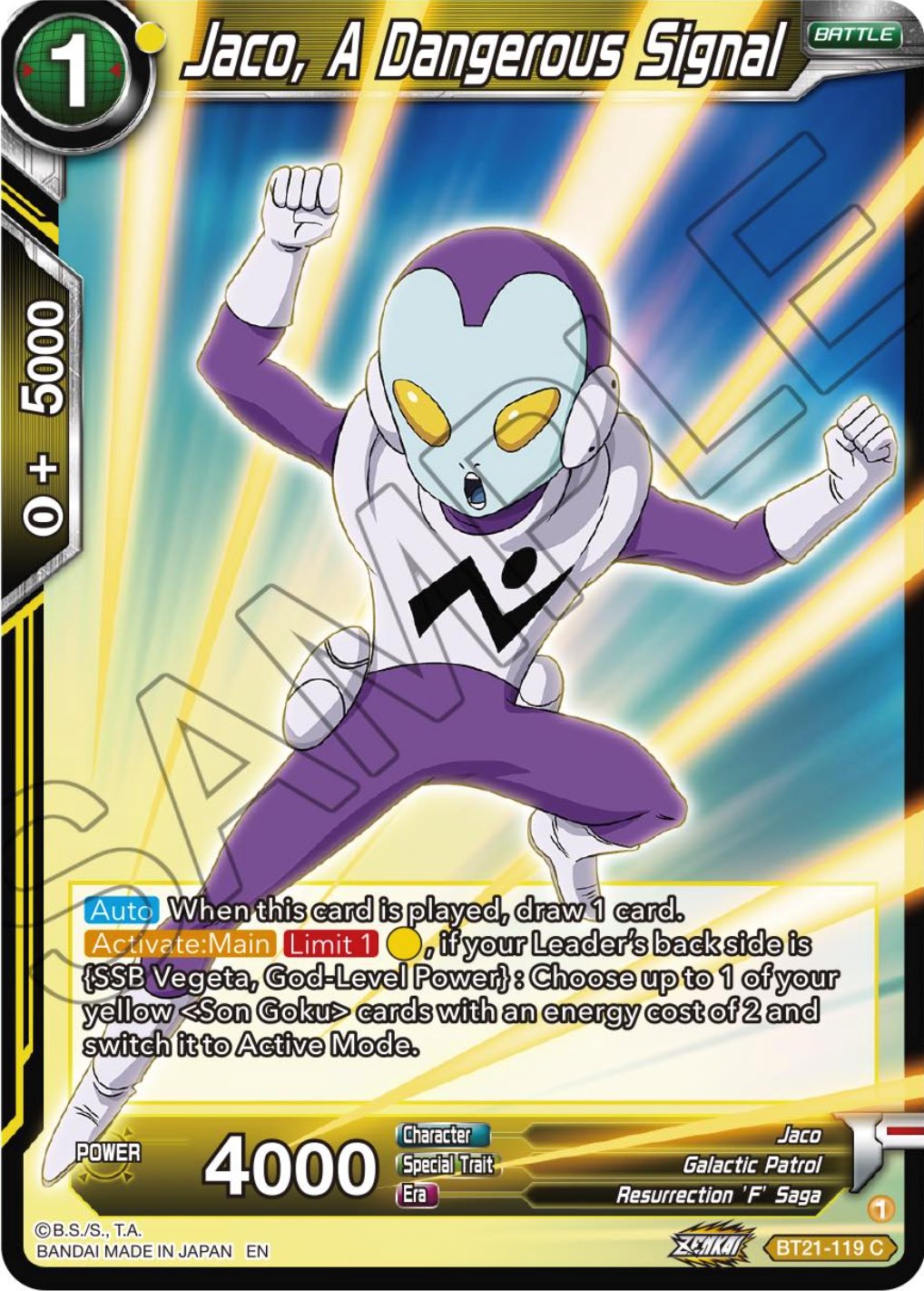 Jaco, A Dangerous Signal (BT21-119) [Wild Resurgence] Parallel Foil