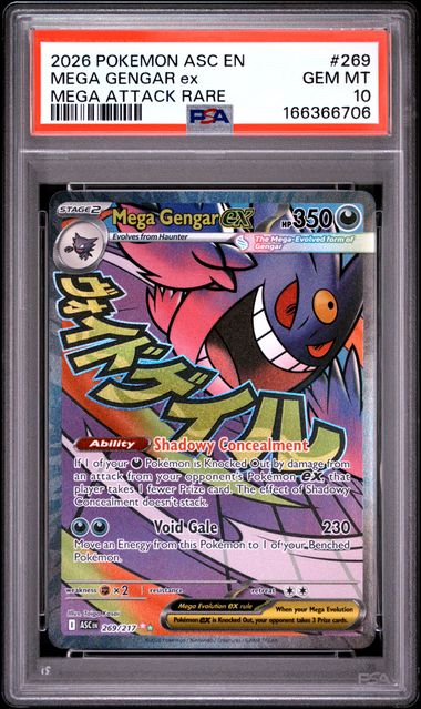 Mega Gengar Mega Attack Rare ME Ascended Heroes 269/217 PSA 10