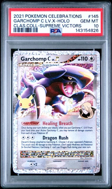 Garchomp C Lv.X Celebrations Classic Collection 145/147 PSA 10