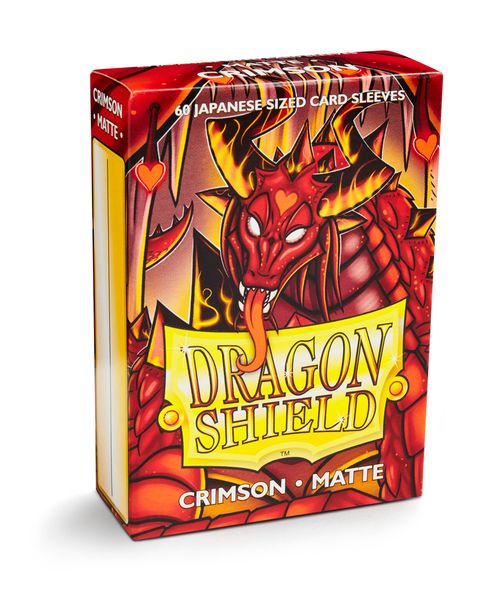 Dragon Shield Matte Crimson Japanese Sleeves 60-Count