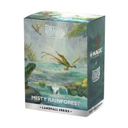 Dragon Shield: Standard Matte Dual Art Magic the Gathering Landfall Series 100ct Sleeves - Misty Rainforest