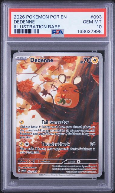 Dedenne Illustration Rare Perfect Order 093/088 PSA 10