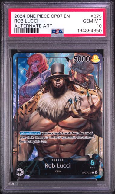 Rob Lucci Alternate Art Leader 500 Years in the Future (OP07-079) PSA 10