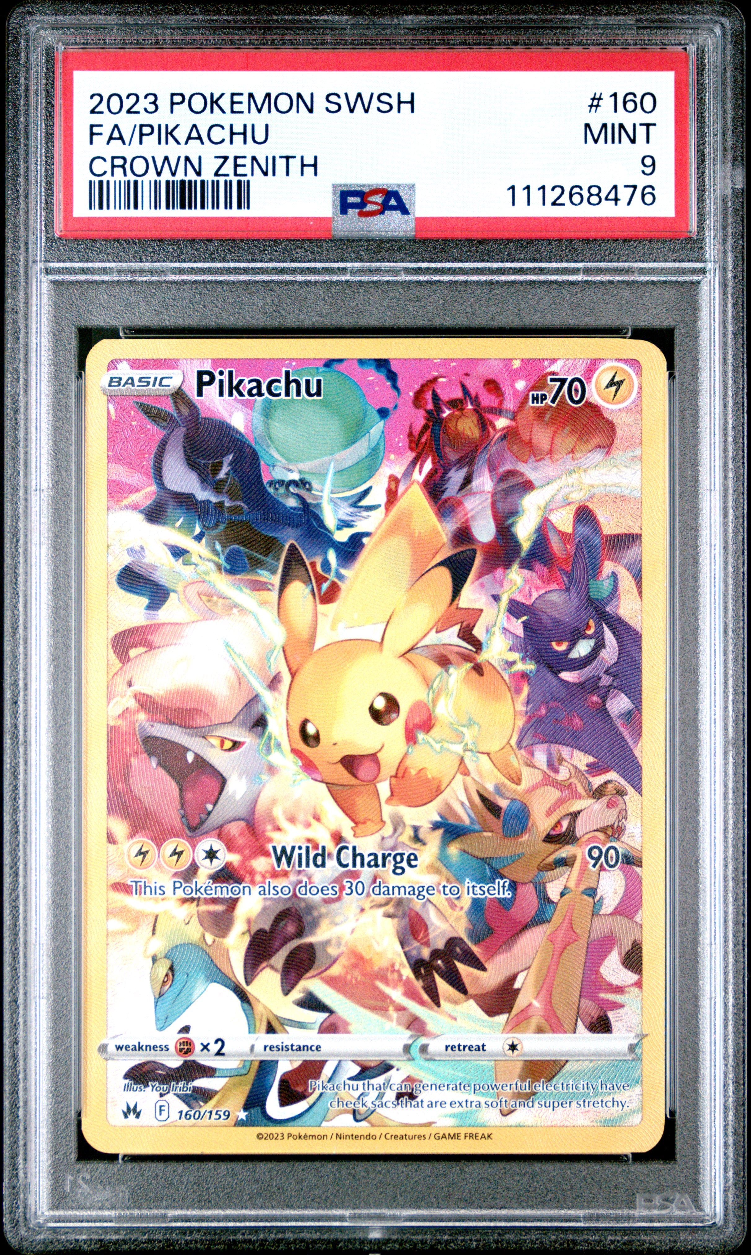 Pikachu Crown Zenith 160/159 PSA 9
