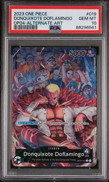 Donquixote Doflamingo Kingdoms of Intrigue OP04-019 PSA 10