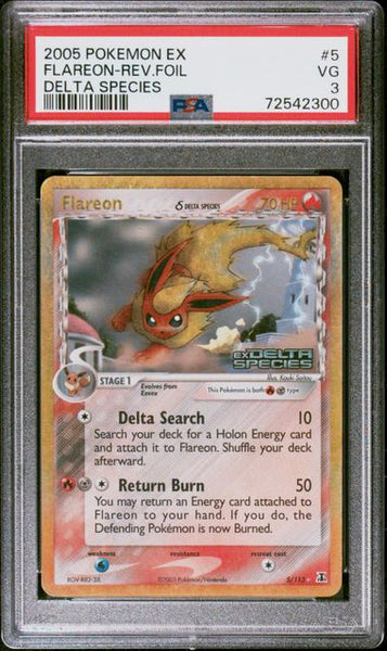 Flareon 5/113 hotsell - EX Delta Species REVERSE HOLO