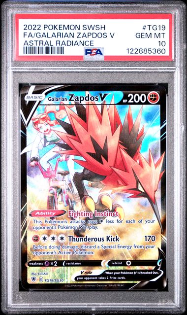 Galarian Zapdos V #TG19 PSA 10