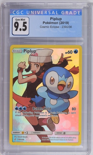 Pokemon: Piplup Cosmic Eclipse 239/236 CGC 9.5 Gem Mint