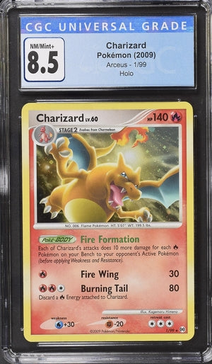 Charizard Holofoil Arceus 1/99 CGC 8.5