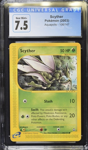 Scyther Aquapolis 106/147 CGC 7.