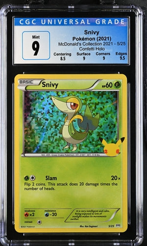 Snivy Holo Mcdonald's Collection 2021 CGC 9