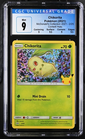 Chikorita Holo Mcdonald's Collection 2021 CGC 9