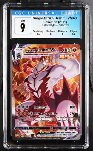 Pokemon: Single Strike Urshifu VMAX Battle Styles 168/163 CGC 9