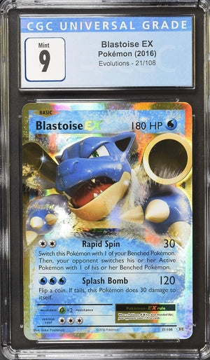 Blastoise EX Evolutions 21/108 CGC 9