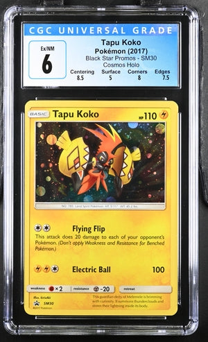 Tapu Koko Sun & Moon Black Star Promos SM30 CGC 6