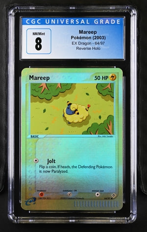 Pokemon: Mareep Reverse Holo EX Dragon 64/97 CGC 8