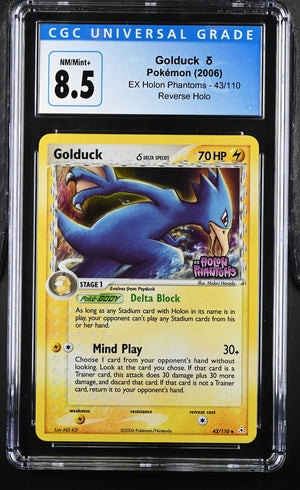 Golduck Delta Species Reverse Holo EX Holon Phantoms 43/110 CGC 8.5