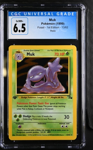 Muk Fossil 1st Edition 13/62 CGC 6.5