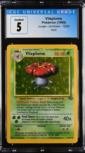 Pokemon: Vileplume Jungle Unlimited 15/64 CGC 5 - Josh's Cards