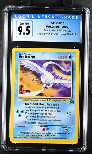 Articuno Wizards of the Coast Promo 22 CGc 9.5 Gem Mint