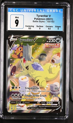 Tyranitar V Battle Styles 155/163 CGC 9