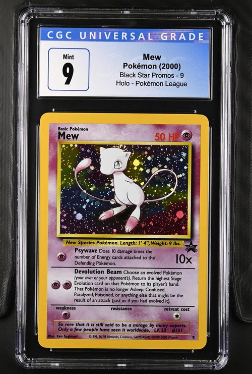 Mew WOTC Holo Black Star Promos 9 CGC 9