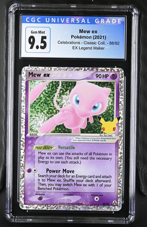 Mew ex Celebrations 88/92 CGC 9.5 Gem Mint