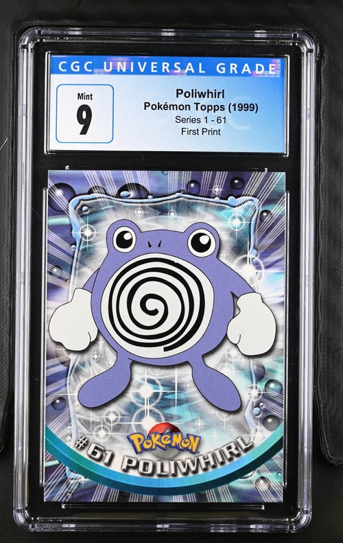 Poliwhirl Topps Animation Series 1 First Print 61 CGC 9