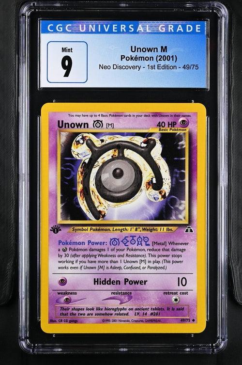 Pokemon: Unown M Neo Discovery 1st Edition 49/75 CGC 9 - Josh's Cards