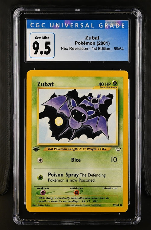 Zubat Neo Revelation 1st Edition 59/64 CGC 9.5 Gem Mint