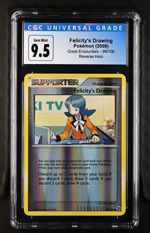 Pokemon: Felicity's Drawings Reverse Holo Great Encounters 98/106 CGC 9.5 Gem Mint