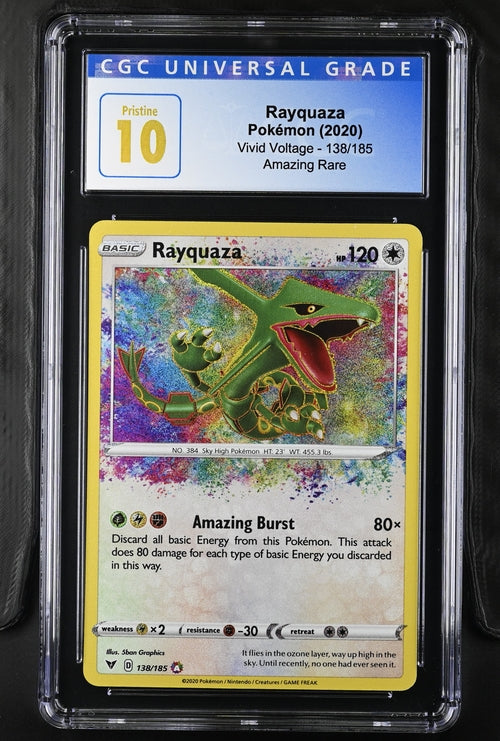 Pokemon: Rayquaza Vivid Voltage 138/185 CGC 10 Pristine