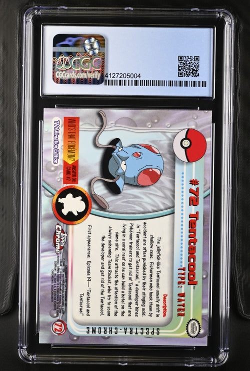 Tentacool Spectra Topps Chrome Series 1 72 CGC 9.5 Gem Mint