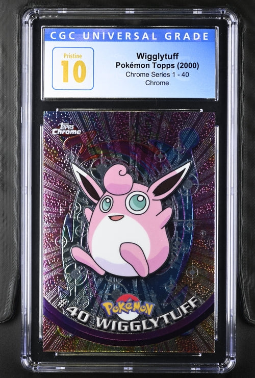 Wigglytuff Topps Chrome Series 1 40 CGC 10 Pristine