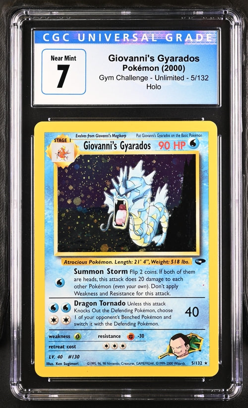 Giovanni's Gyarados Gym Challenge Unlimited 5/132 CGC 7