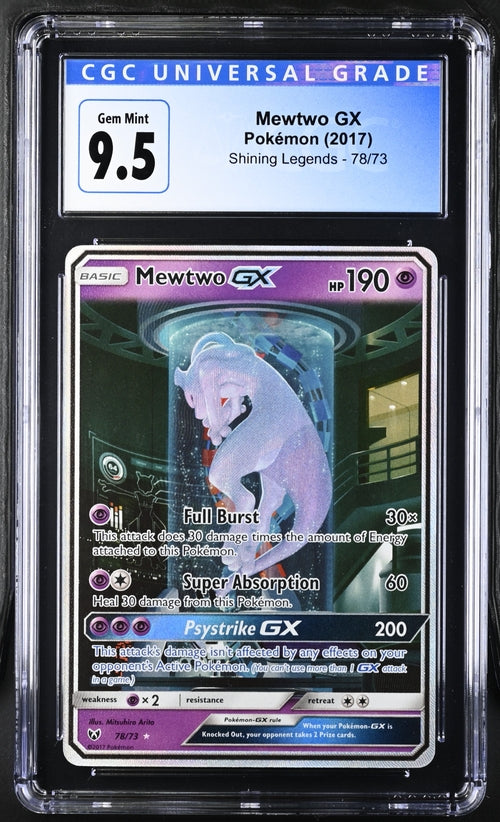 Mewtwo GX Shining Legends 78/73 CGC 9.5 Gem Mint