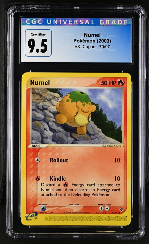 Pokemon: Numel EX Dragon 70/97 CGC 9.5 Gem Mint