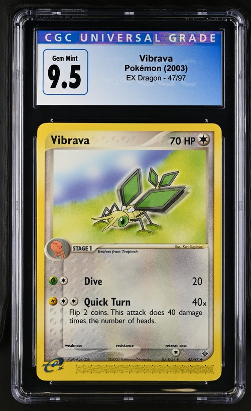 Pokemon: Vibrava EX Dragon 47/97 CGC 9.5 Gem Mint