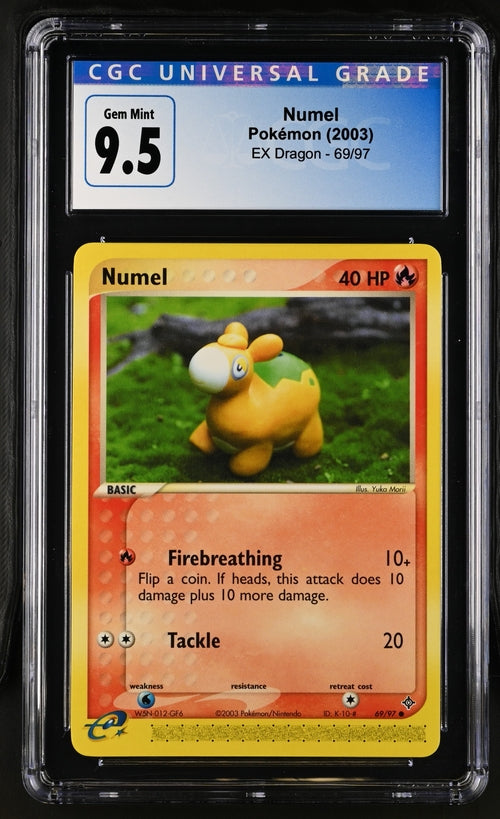 Pokemon: Numel EX Dragon 69/97 CGC 9.5 Gem Mint